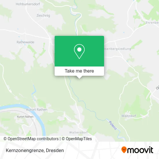 Карта Kernzonengrenze