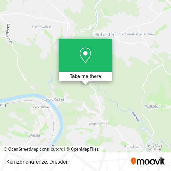 Карта Kernzonengrenze