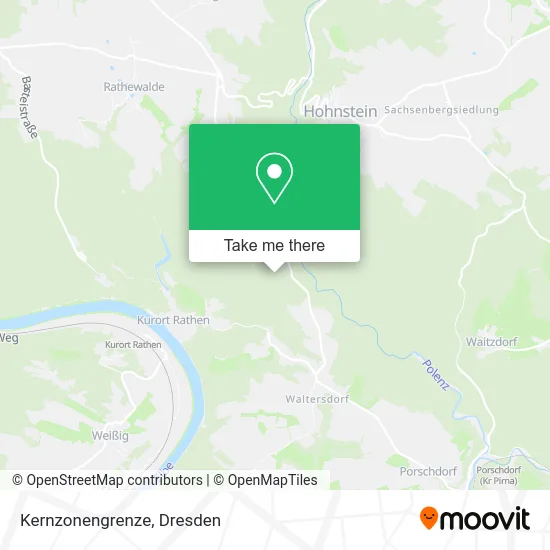 Карта Kernzonengrenze