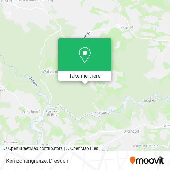 Карта Kernzonengrenze