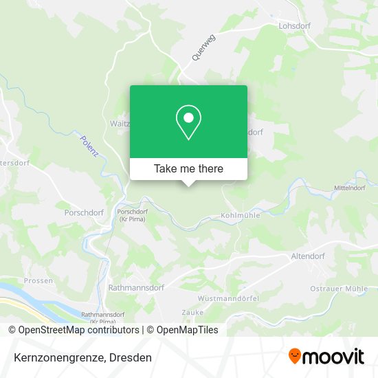 Карта Kernzonengrenze