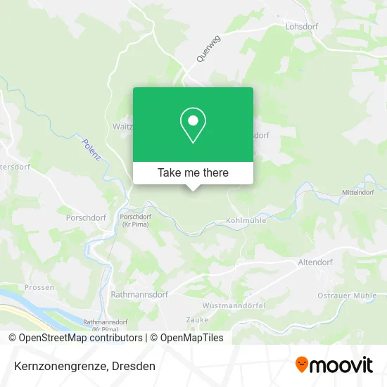Карта Kernzonengrenze