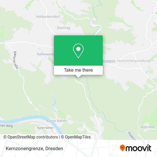 Карта Kernzonengrenze