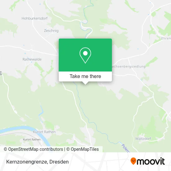 Карта Kernzonengrenze
