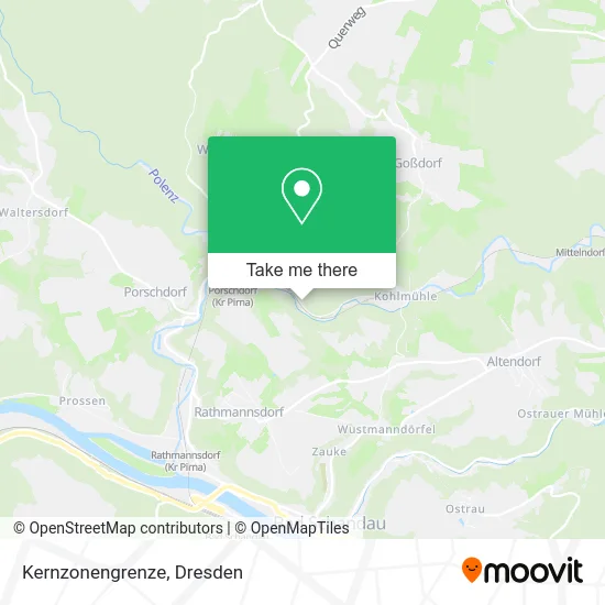 Карта Kernzonengrenze
