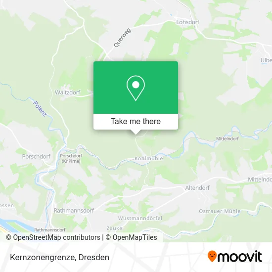 Карта Kernzonengrenze