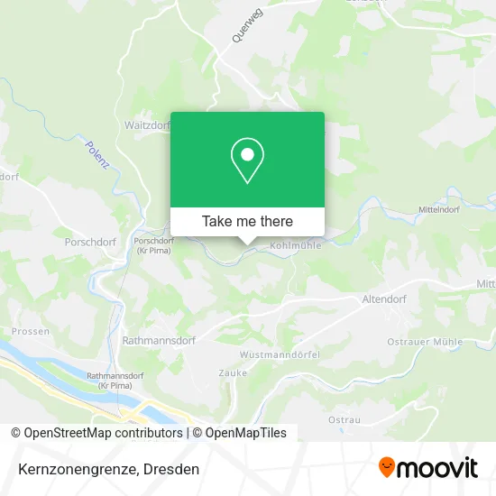 Карта Kernzonengrenze