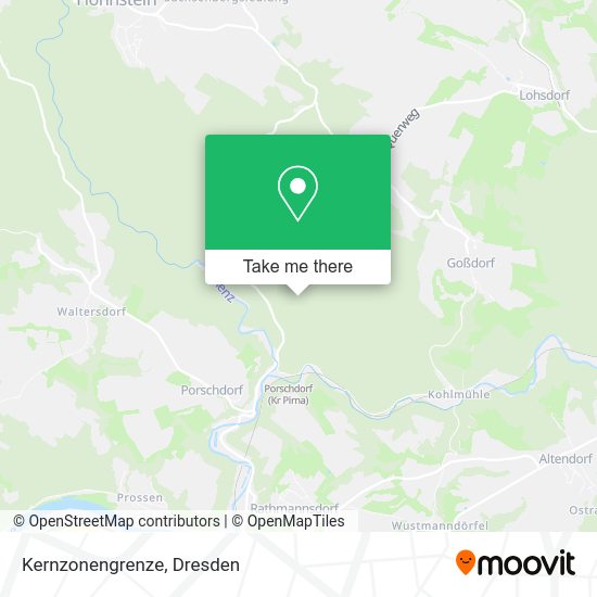 Карта Kernzonengrenze