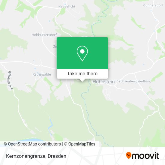 Карта Kernzonengrenze