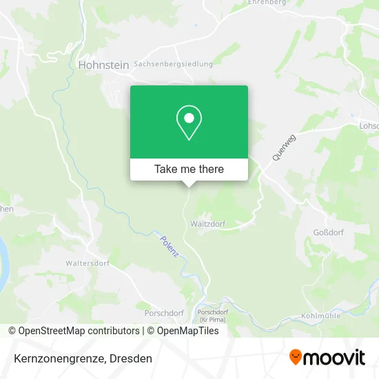 Карта Kernzonengrenze