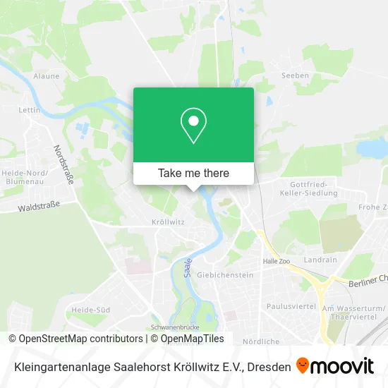 Карта Kleingartenanlage Saalehorst Kröllwitz E.V.