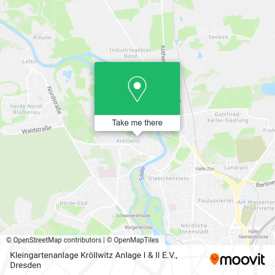 Карта Kleingartenanlage Kröllwitz Anlage I & II E.V.