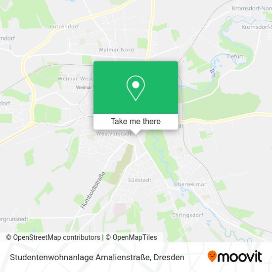 Карта Studentenwohnanlage Amalienstraße