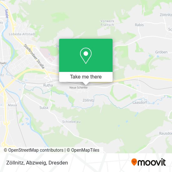 Карта Zöllnitz, Abzweig