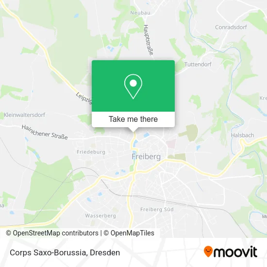 Карта Corps Saxo-Borussia