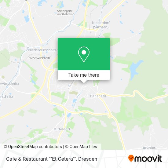 Карта Cafe & Restaurant ""Et Cetera""