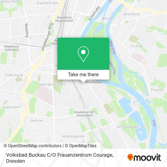 Карта Volksbad Buckau C / O Frauenzentrum Courage