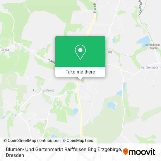 Карта Blumen- Und Gartenmarkt Raiffeisen Bhg Erzgebirge