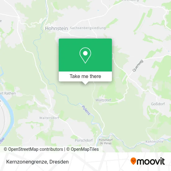 Карта Kernzonengrenze