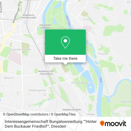 Карта Interessengemeinschaft Bungalowsiedlung ""Hinter Dem Buckauer Friedhof""