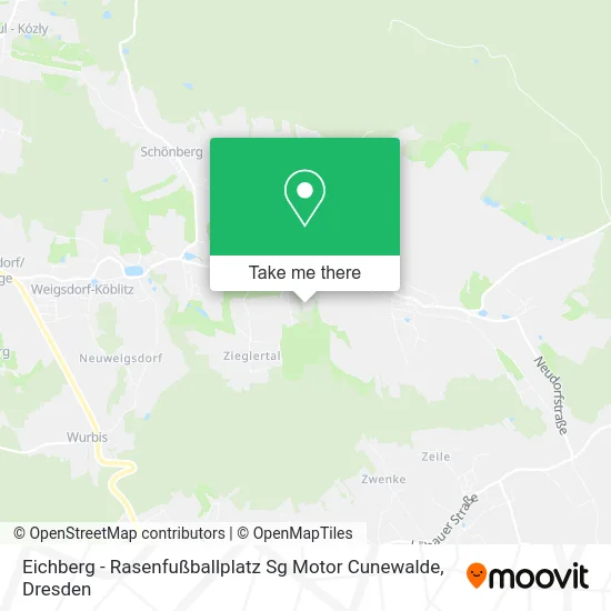 Карта Eichberg - Rasenfußballplatz Sg Motor Cunewalde