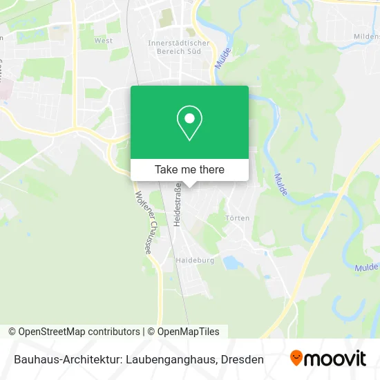 Карта Bauhaus-Architektur: Laubenganghaus