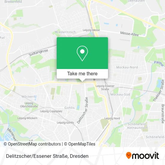 Карта Delitzscher/Essener Straße