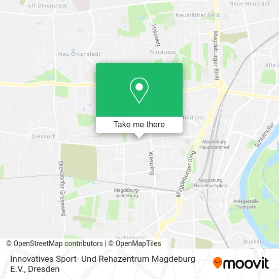 Карта Innovatives Sport- Und Rehazentrum Magdeburg E.V.