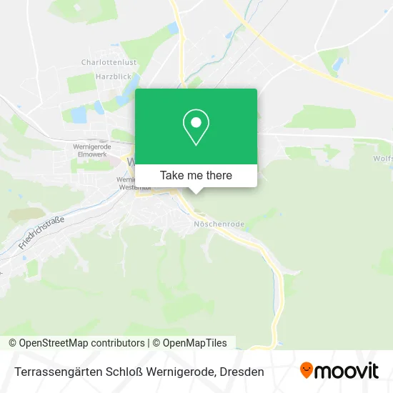 Карта Terrassengärten Schloß Wernigerode