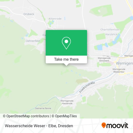 Карта Wasserscheide Weser - Elbe