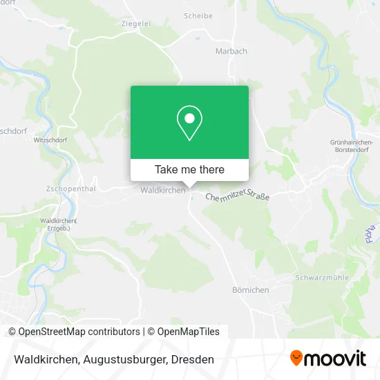 Карта Waldkirchen, Augustusburger
