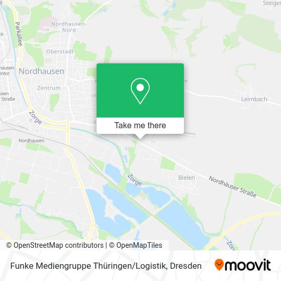 Карта Funke Mediengruppe Thüringen / Logistik