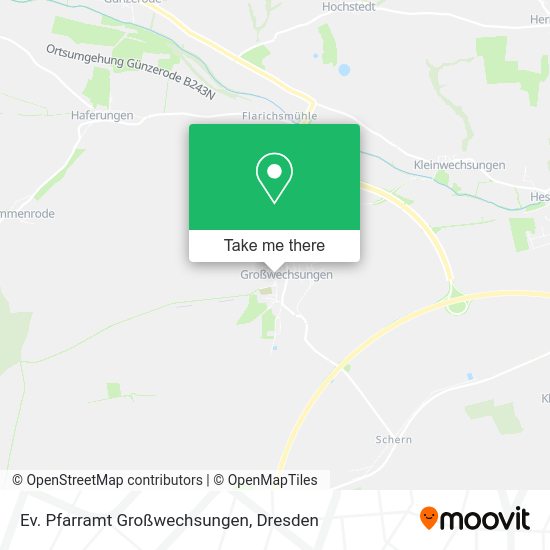 Карта Ev. Pfarramt Großwechsungen