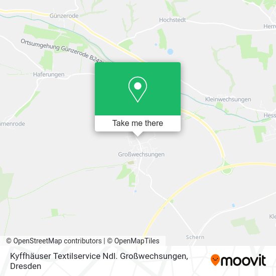 Карта Kyffhäuser Textilservice Ndl. Großwechsungen