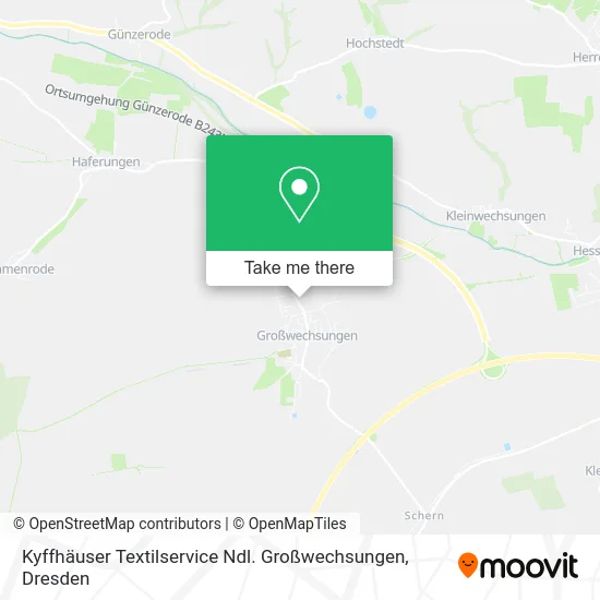 Карта Kyffhäuser Textilservice Ndl. Großwechsungen