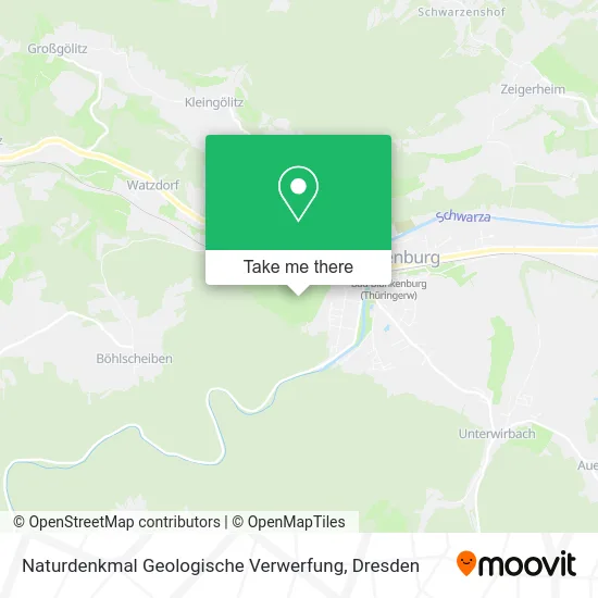 Карта Naturdenkmal Geologische Verwerfung