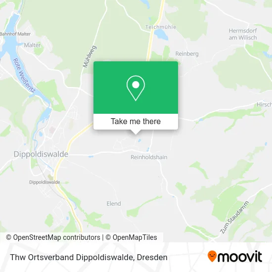 Карта Thw Ortsverband Dippoldiswalde