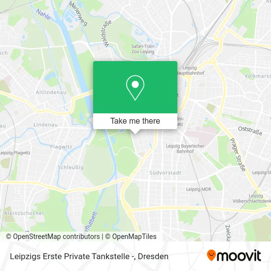 Карта Leipzigs Erste Private Tankstelle -