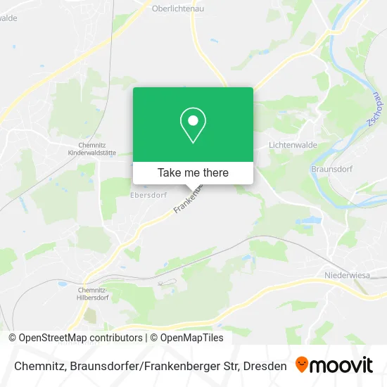 Карта Chemnitz, Braunsdorfer / Frankenberger Str