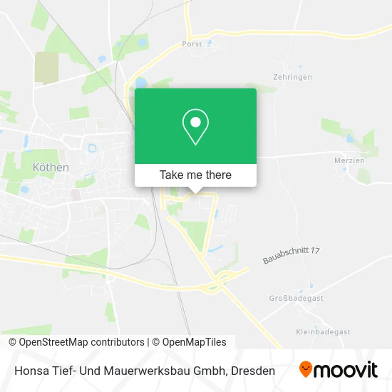 Карта Honsa Tief- Und Mauerwerksbau Gmbh