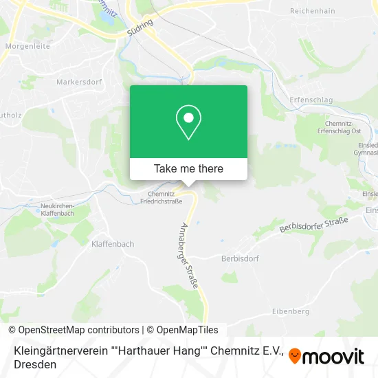 Карта Kleingärtnerverein ""Harthauer Hang"" Chemnitz E.V.