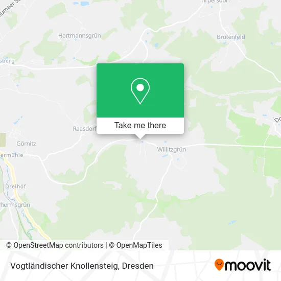 Карта Vogtländischer Knollensteig