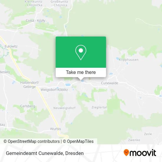 Карта Gemeindeamt Cunewalde