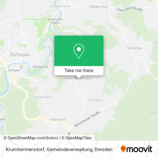 Карта Krumhermersdorf, Gemeindeverwaltung