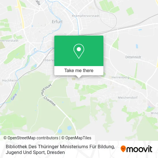 Bibliothek Des Thüringer Ministeriums Für Bildung, Jugend Und Sport map