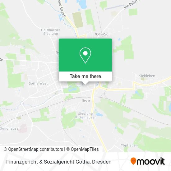 Карта Finanzgericht & Sozialgericht Gotha