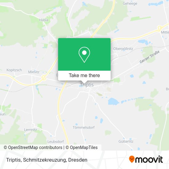 Карта Triptis, Schmitzekreuzung
