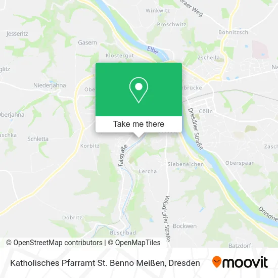 Карта Katholisches Pfarramt St. Benno Meißen