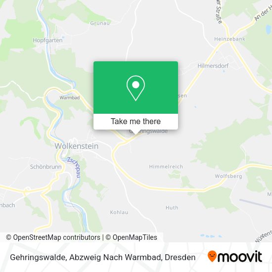 Карта Gehringswalde, Abzweig Nach Warmbad