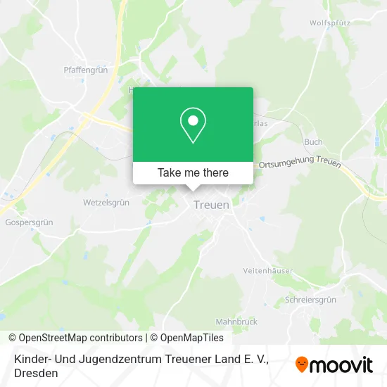 Карта Kinder- Und Jugendzentrum Treuener Land E. V.